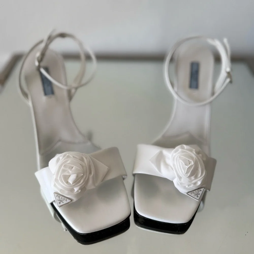 EUC PRADA Rosette leather sandals 41 - Picture 7 of 15